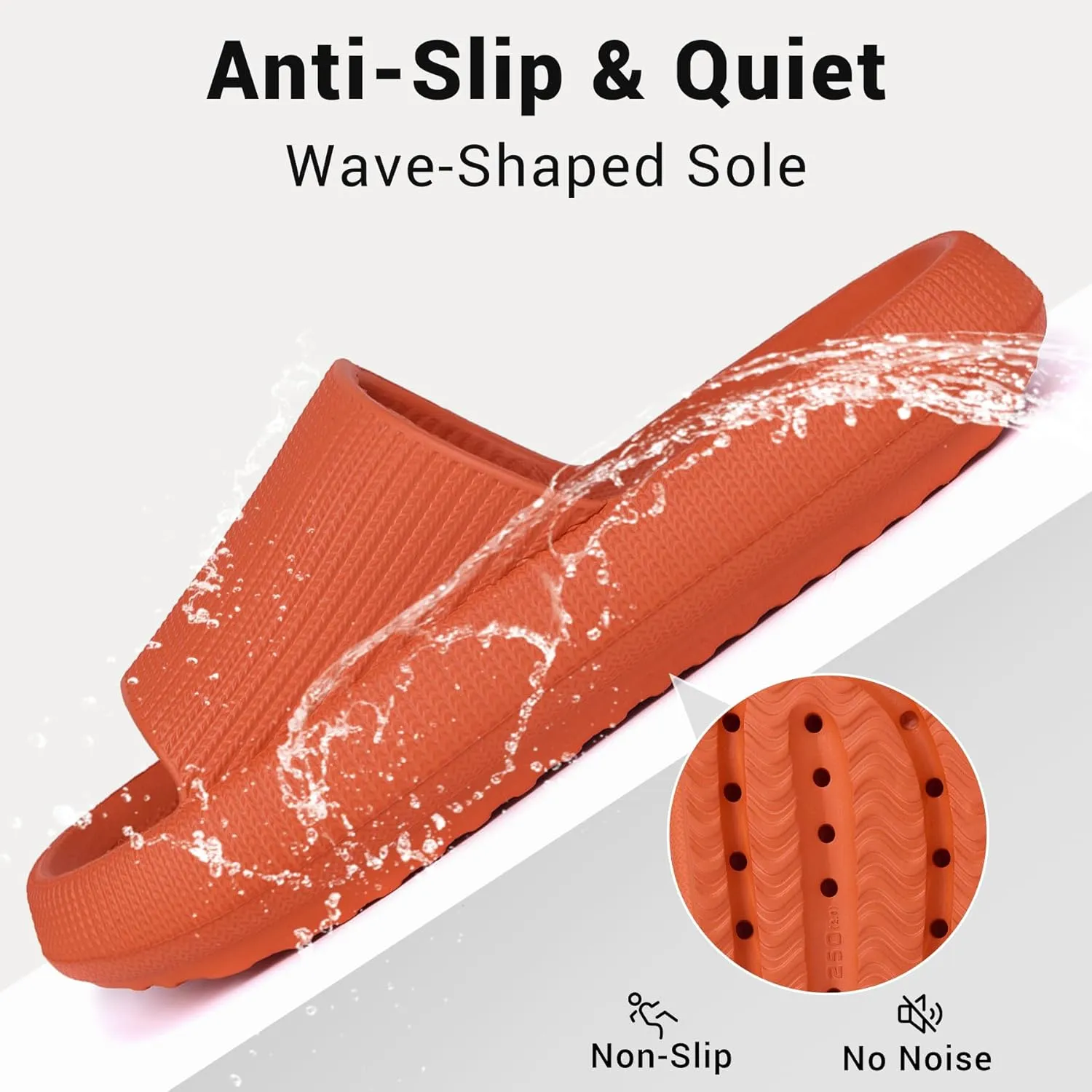Pillow Slippers for Women and Men Non-Slip Shower Slides Shoes Comfort Cloud House Sandals Thick Sole Indoor Outdoor