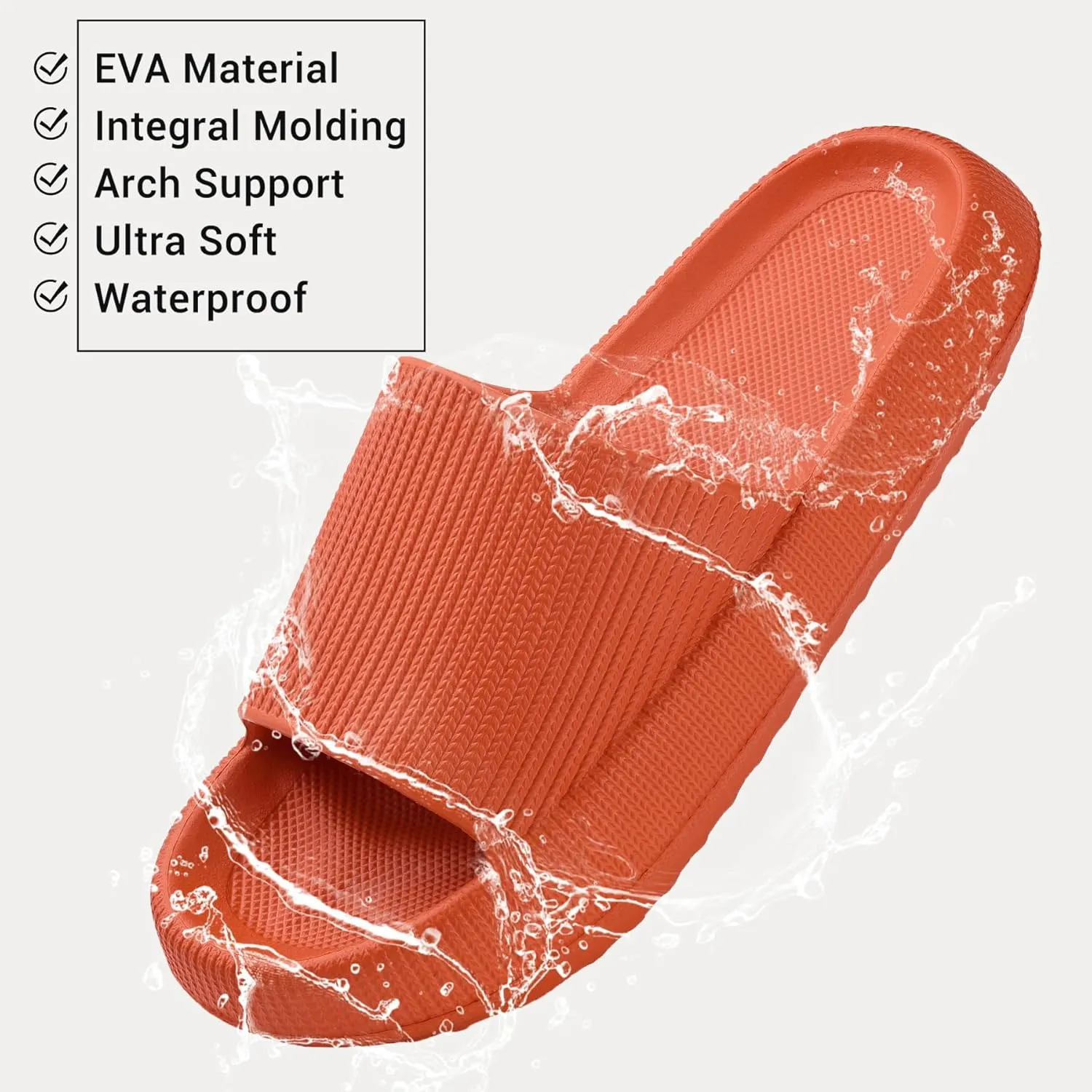 Pillow Slippers for Women and Men Non-Slip Shower Slides Shoes Comfort Cloud House Sandals Thick Sole Indoor Outdoor