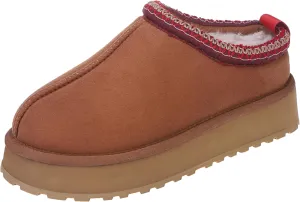 Platform Slippers Mini Boots for Women Fleece Lined Booties Anti-Slip Snow Slippers for Women Outdoor