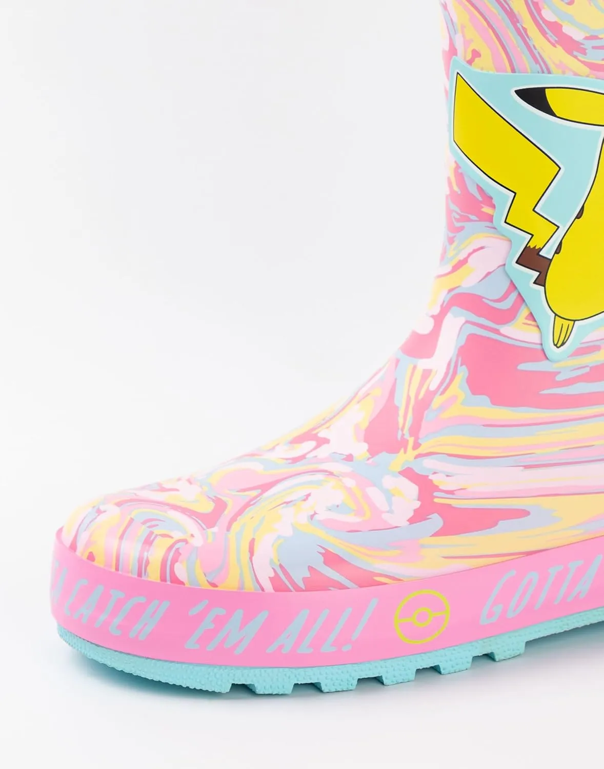 Pokemon Girls Wellington Boots | Kids Wellys with Pikachu, Eevee & Jigglypuff Character Print in Pink
