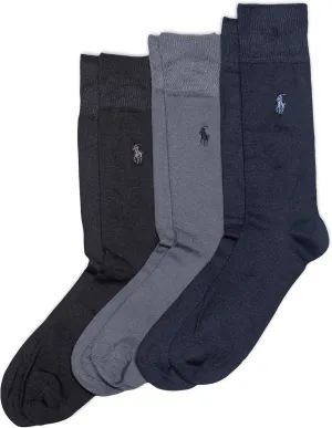 Polo Ralph Lauren Men's Supersoft Flat Crew Socks (3 Pairs)