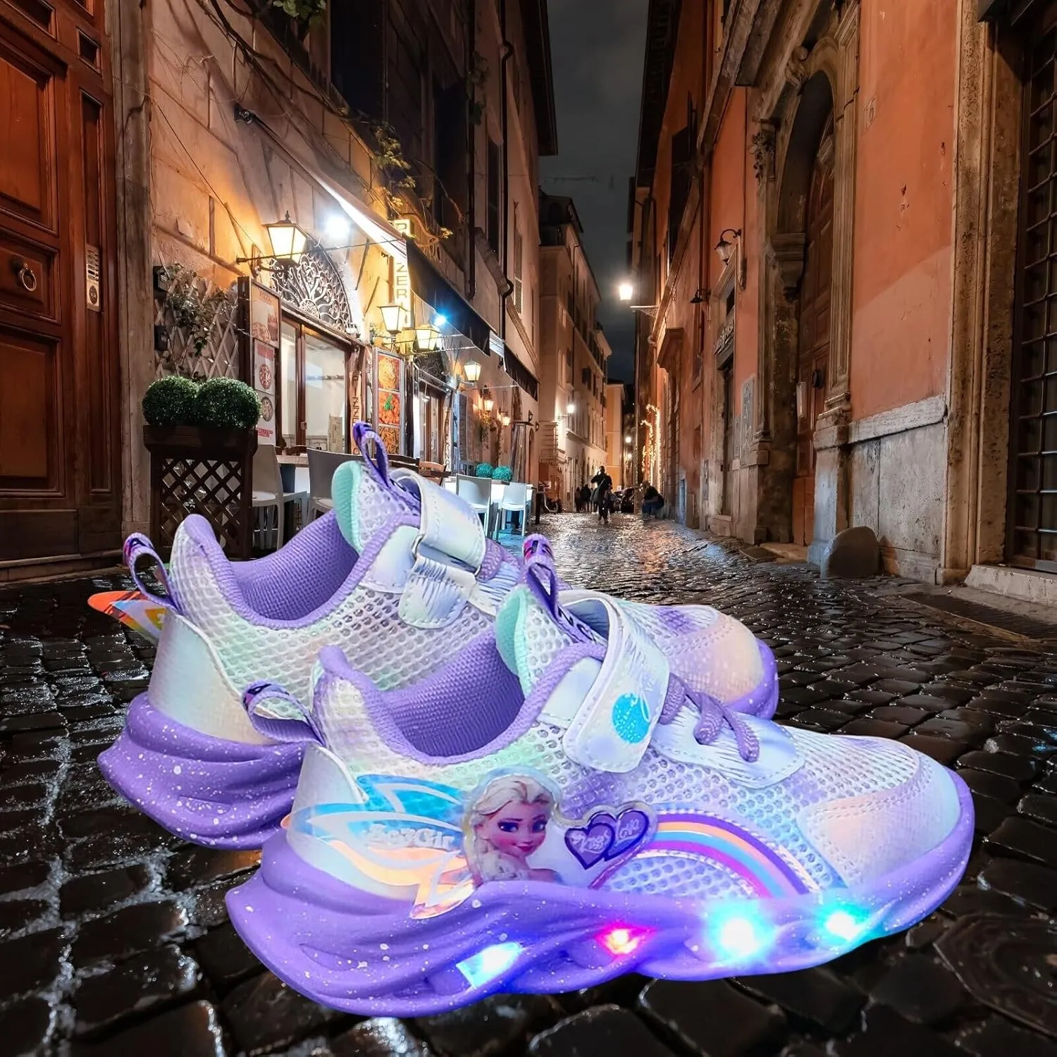 Princess Sneakers for Girls Light Up Shoes Zapatos para Niñas Baby Toddler Shoes Birthday Tenis para Niñas Xmas