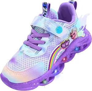 Princess Sneakers for Girls Light Up Shoes Zapatos para Niñas Baby Toddler Shoes Birthday Tenis para Niñas Xmas
