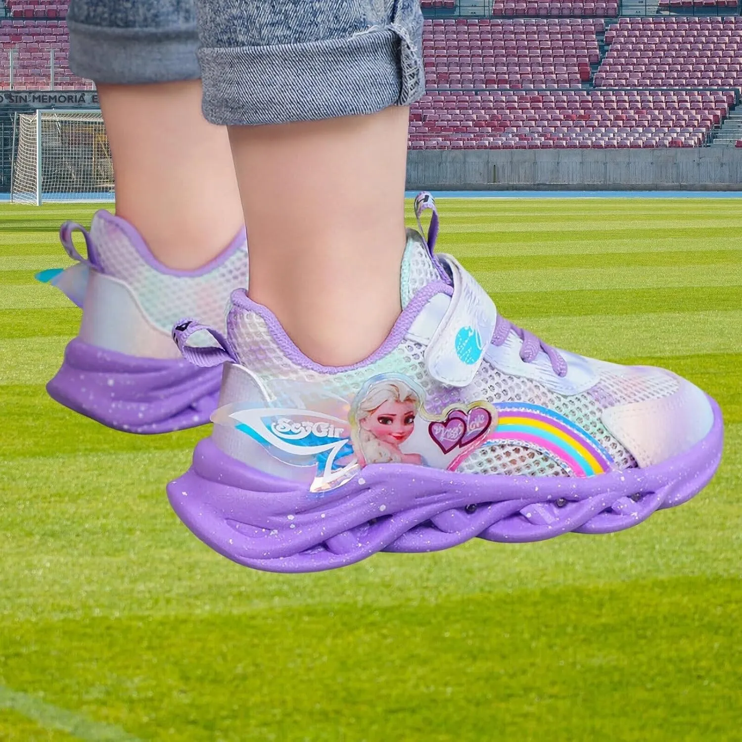 Princess Sneakers for Girls Light Up Shoes Zapatos para Niñas Baby Toddler Shoes Birthday Tenis para Niñas Xmas