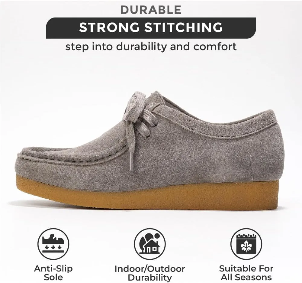 Project Cloud Genuine Leather Womens Shoes - Memory Foam Insole Oxford Shoes for Women Footwear - Lightweight Anti-Slip Sole Casual Work Loafers with Lace (Wally)