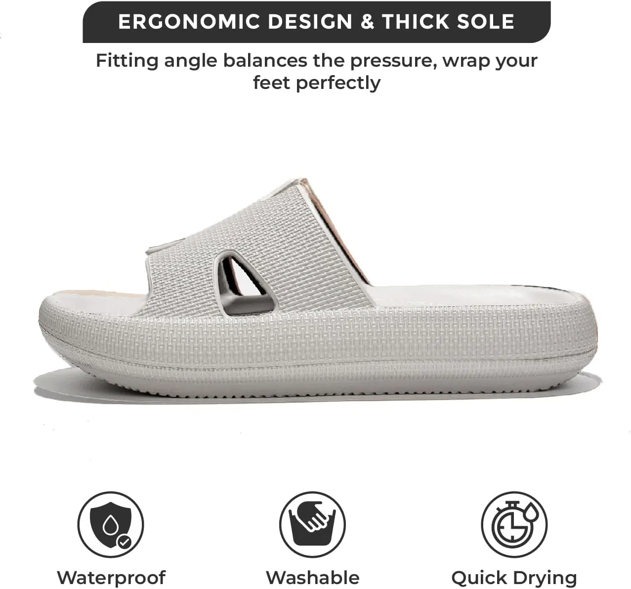 Project Cloud House Slippers Womens Sandals - Non-Slip and Lightweight Recovery Slippers for Women Beach Essentials Water Slides for Women (Pillow)
