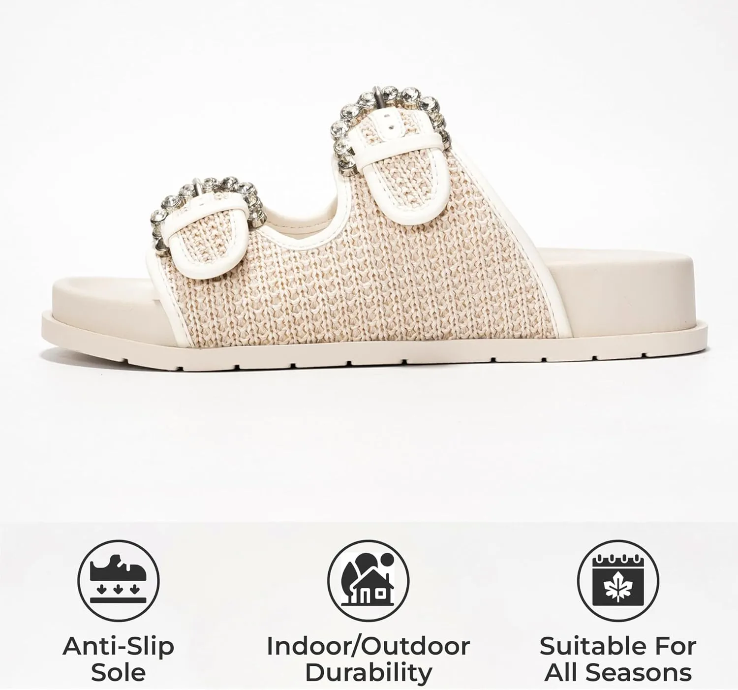 Project Cloud Platform Sandals Women Footwear - Comfortable Summer Slides Memory foam Insole with Adjustable Straps - Casual Wear Womens Sandals (Sharl)
