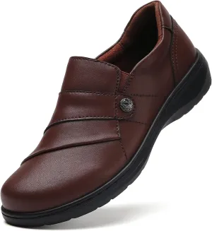 QAE Loafers for Women Orthopedic Shoes Comfortable Slip-Ons Work Flats Womens Business Casual Dress Penny Loafers