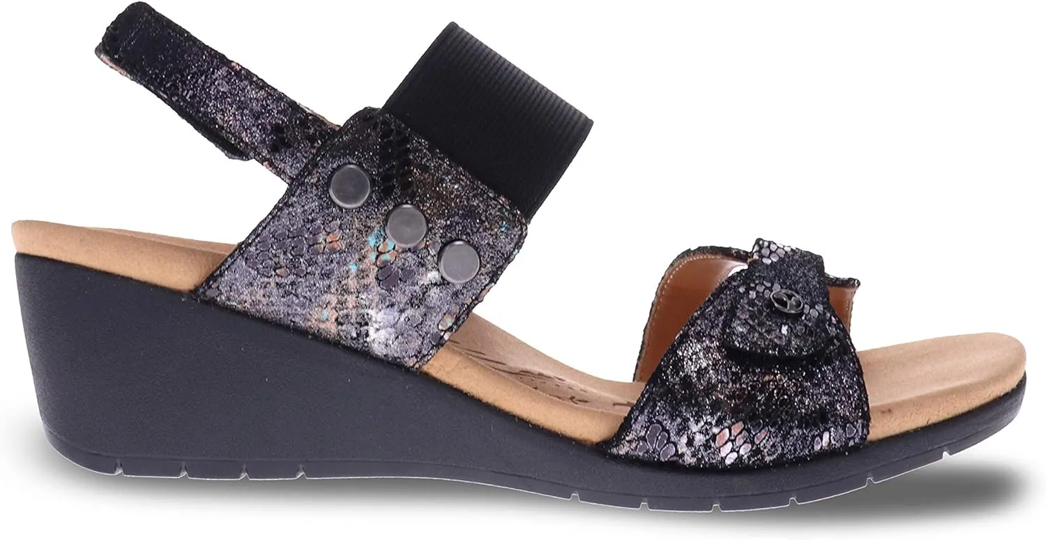 R Revere evere Tahiti Women's Wedge Sandals - Sporty Elegance with Arch Support and Adjustable Fit