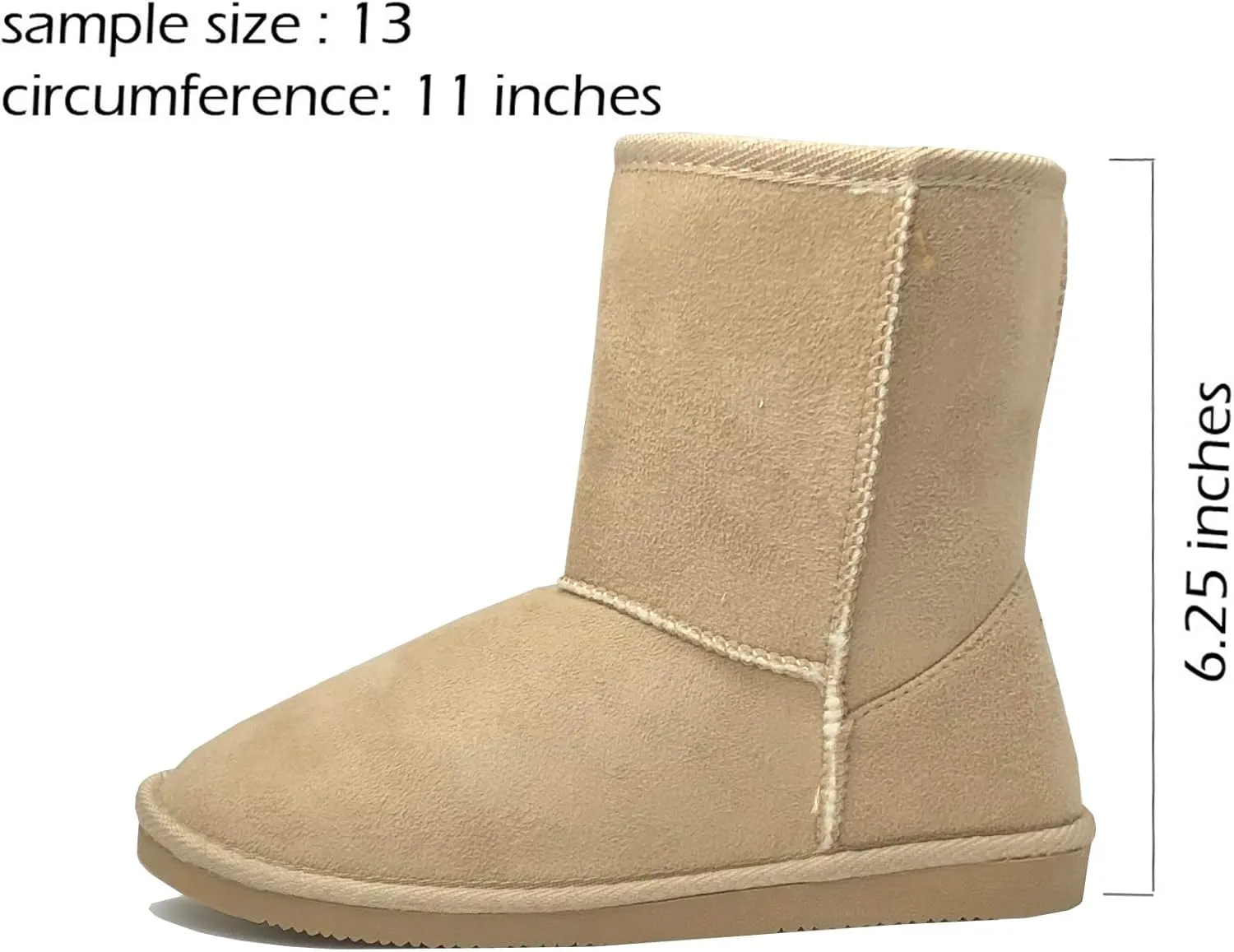 REDVOLUTION New Kids Classic Snow Boots Faux Fur Midcalf Outdoor Boots (Big Kid)