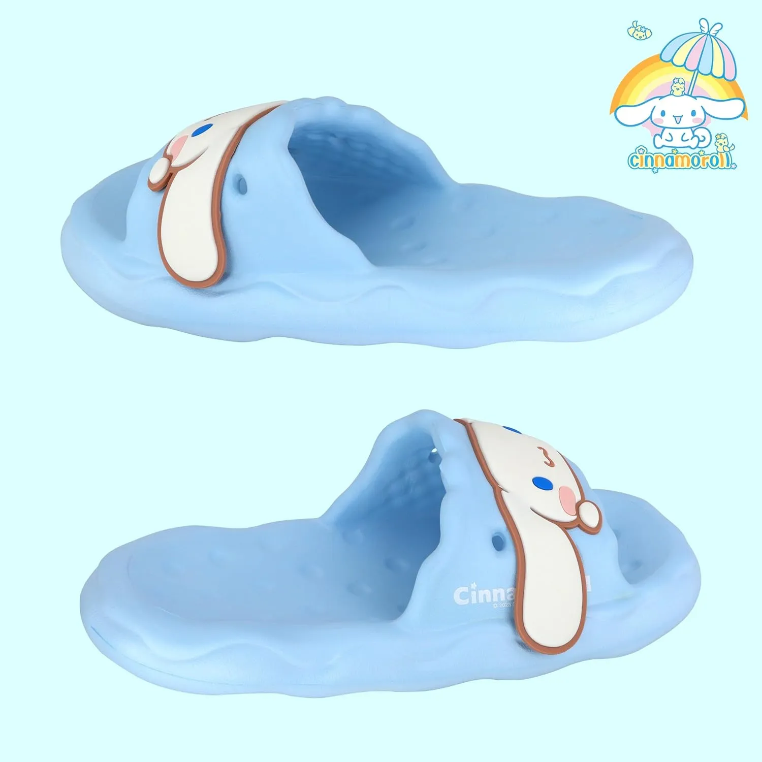 Roffatide Anime Cinnamoroll My Melody Kuromi Slides for Girls House Slides Non-Slip Bathroom Shower Sandals Rubber Slippers
