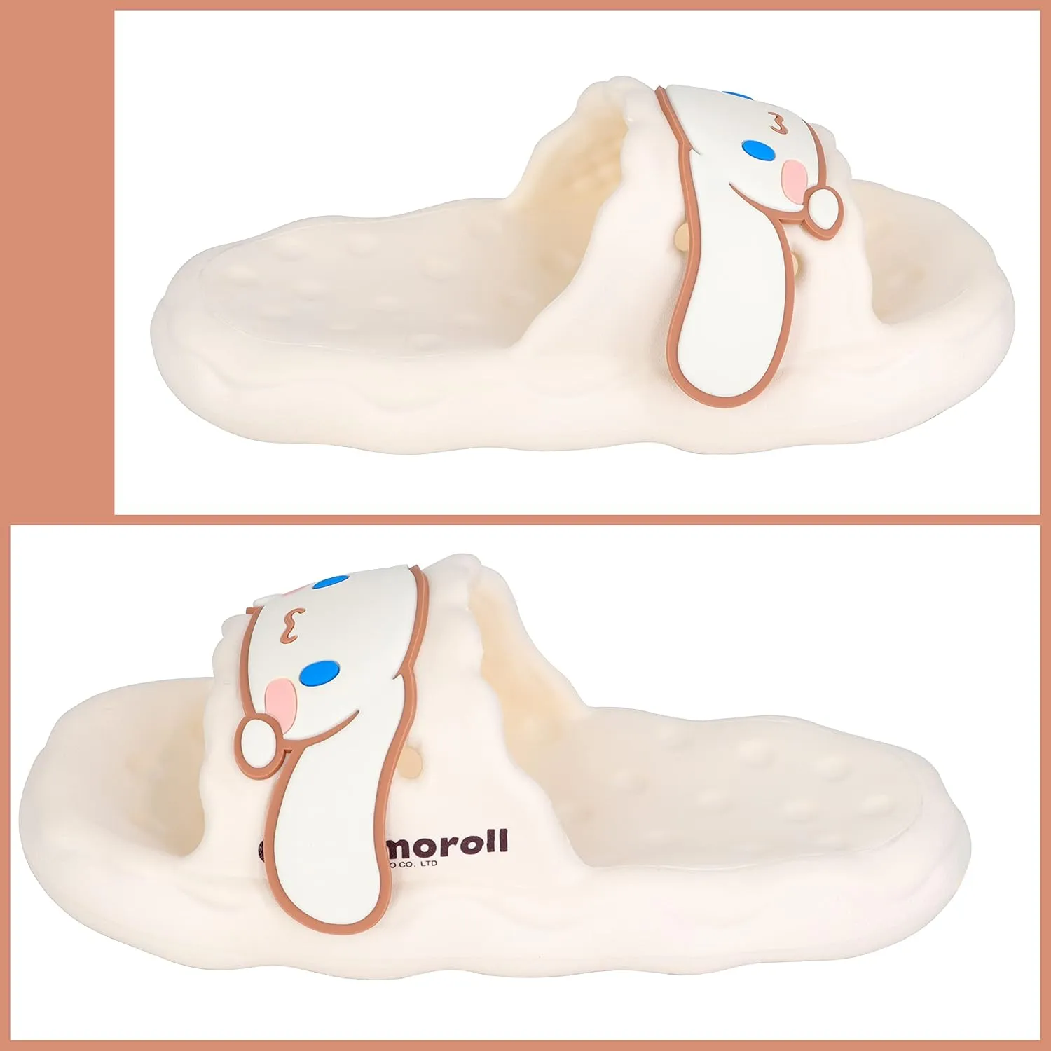 Roffatide Anime Cinnamoroll My Melody Kuromi Slides for Girls House Slides Non-Slip Bathroom Shower Sandals Rubber Slippers