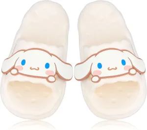 Roffatide Anime Cinnamoroll My Melody Kuromi Slides for Girls House Slides Non-Slip Bathroom Shower Sandals Rubber Slippers
