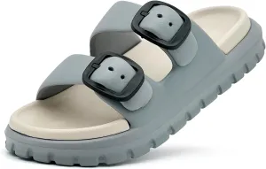 rosyclo Cloud Sandals for Women and Men, Pillow House Slippers Shower Shoes Bathroom Indoor Outdoor Slide Sandals, Buckle Adjustable, Ultimate Comfort, Lightweight, Thick Sole, Non-Slip