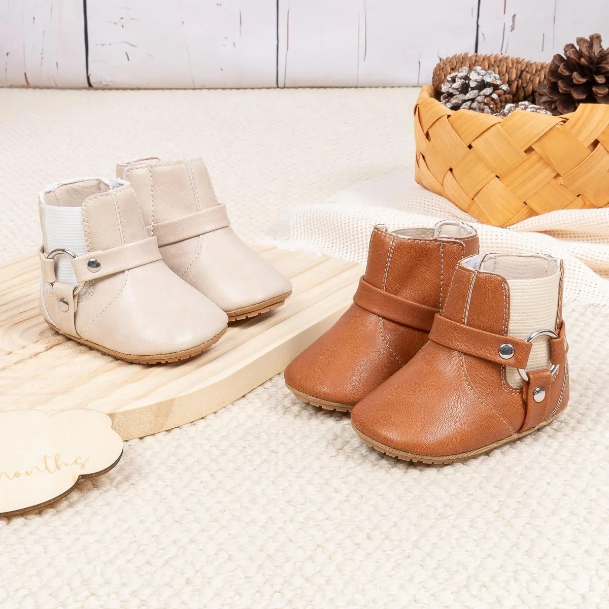 Sawimlgy Infant Baby Boys Girls Plush Winter Snow Boots Cowboy Tassels Bowknot Ankle Side Zipper Soft Sole Boots Toddler Newborn Warm First Walker Crib Outdoor Shoes
