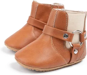 Sawimlgy Infant Baby Boys Girls Plush Winter Snow Boots Cowboy Tassels Bowknot Ankle Side Zipper Soft Sole Boots Toddler Newborn Warm First Walker Crib Outdoor Shoes