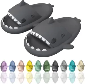 sharllen Shark Sandals Slides for Women Men Cute Novelty Cartoon Anti-Slip Open Toe Slides Summer Lightweight Shark Sandals