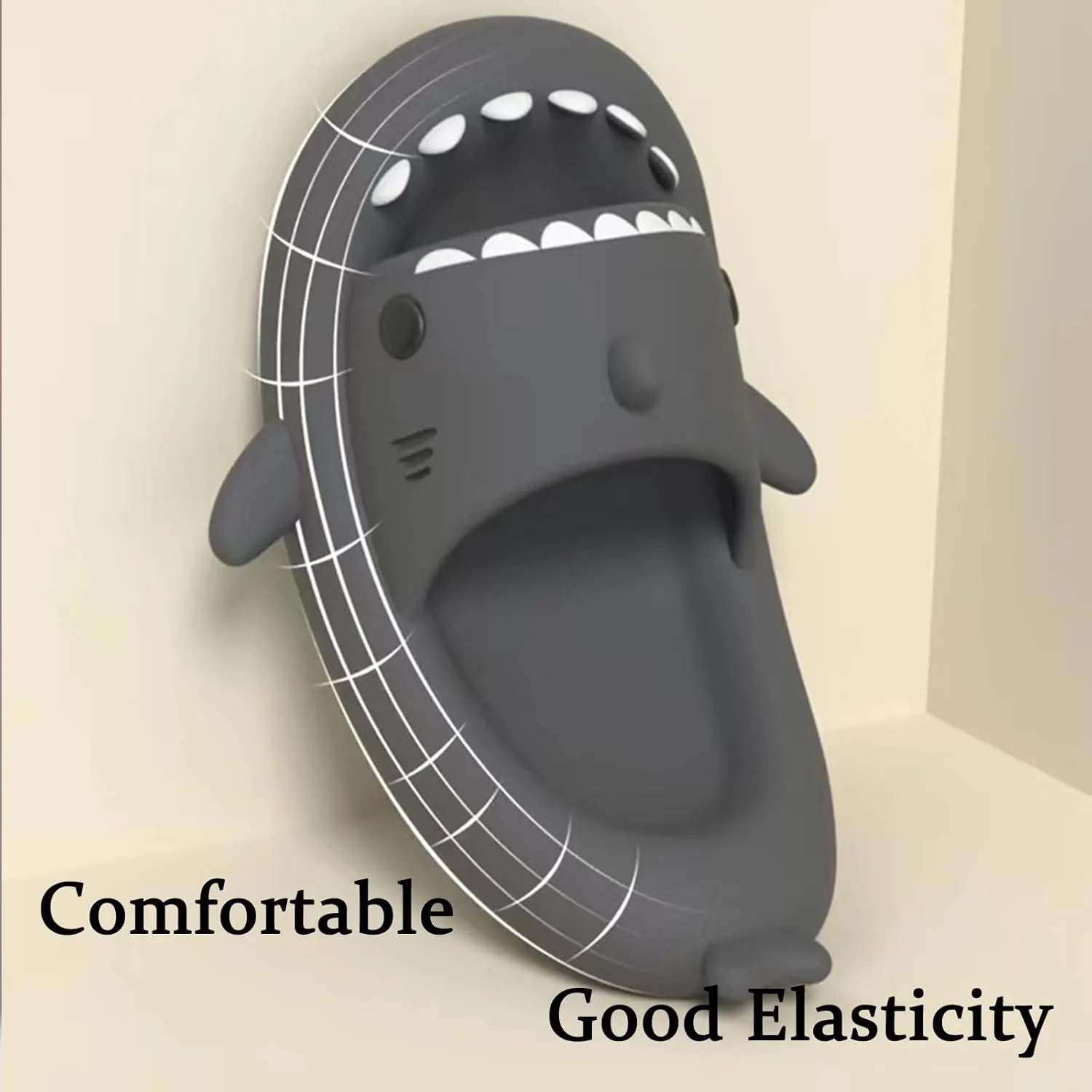 sharllen Shark Sandals Slides for Women Men Cute Novelty Cartoon Anti-Slip Open Toe Slides Summer Lightweight Shark Sandals