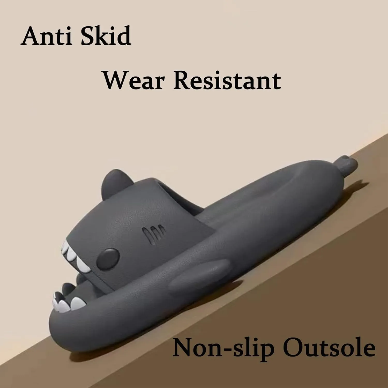sharllen Shark Sandals Slides for Women Men Cute Novelty Cartoon Anti-Slip Open Toe Slides Summer Lightweight Shark Sandals