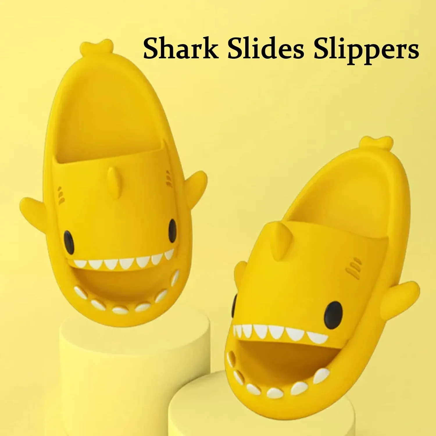 sharllen Shark Sandals Slides for Women Men Cute Novelty Cartoon Anti-Slip Open Toe Slides Summer Lightweight Shark Sandals