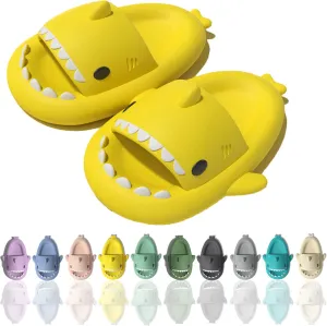 sharllen Shark Sandals Slides for Women Men Cute Novelty Cartoon Anti-Slip Open Toe Slides Summer Lightweight Shark Sandals