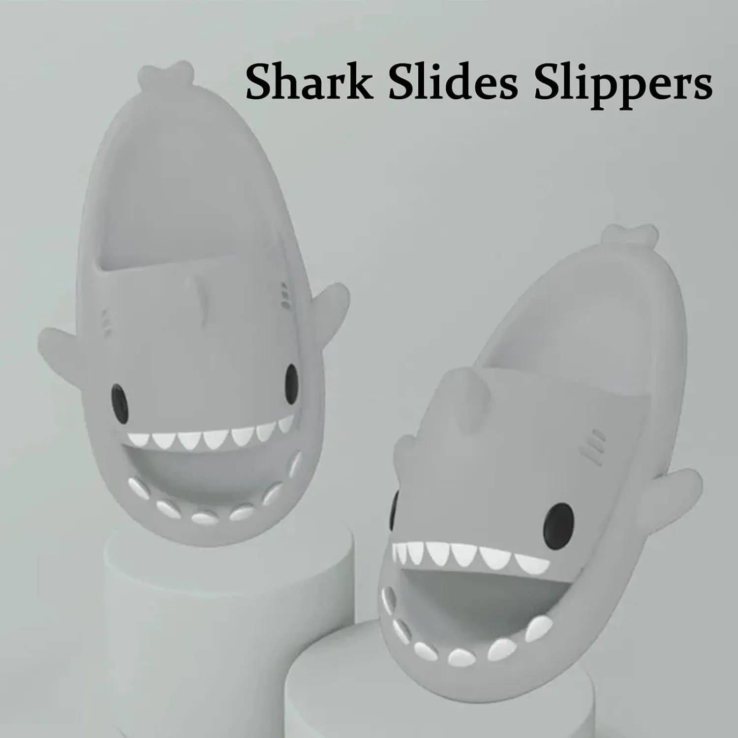 sharllen Shark Sandals Slides for Women Men Cute Novelty Cartoon Anti-Slip Open Toe Slides Summer Lightweight Shark Sandals