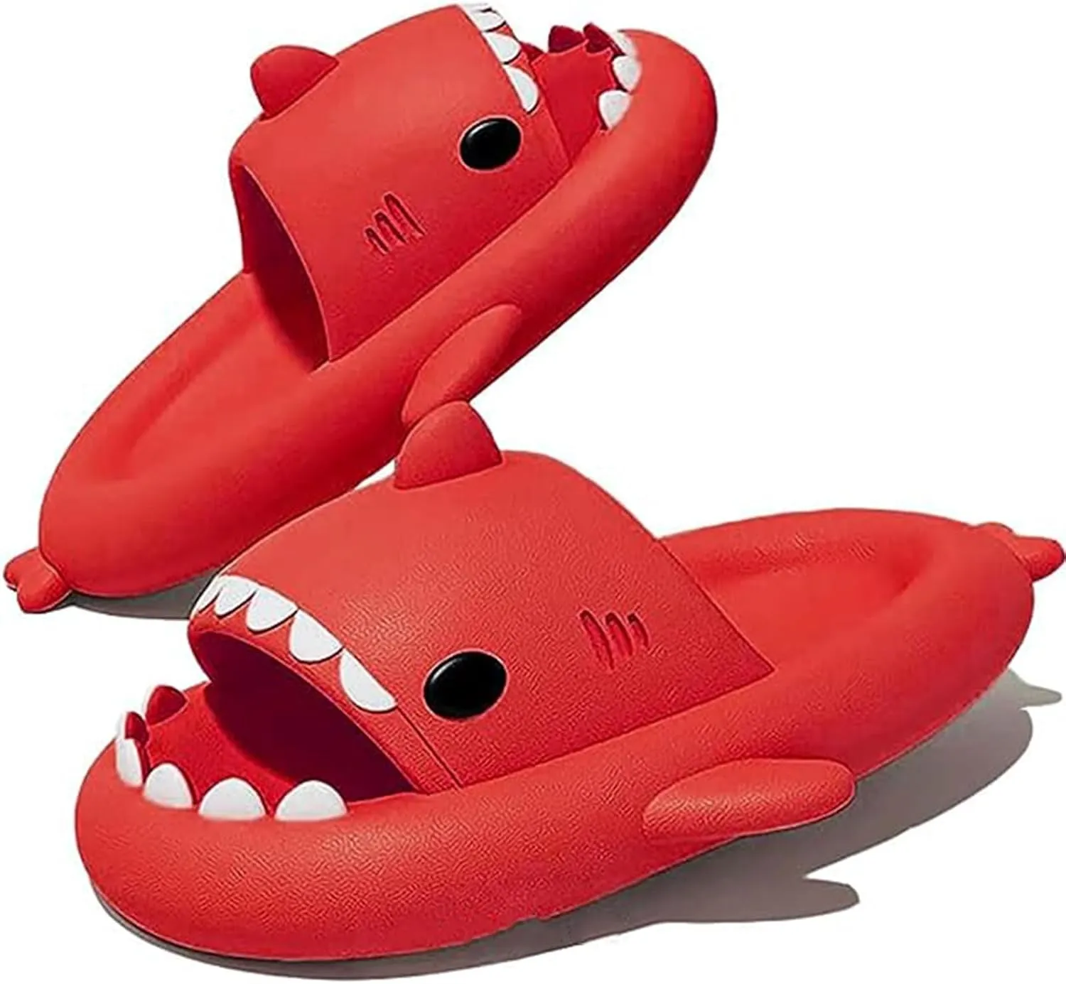 sharllen Shark Sandals Slides for Women Men Cute Novelty Cartoon Anti-Slip Open Toe Slides Summer Lightweight Shark Sandals