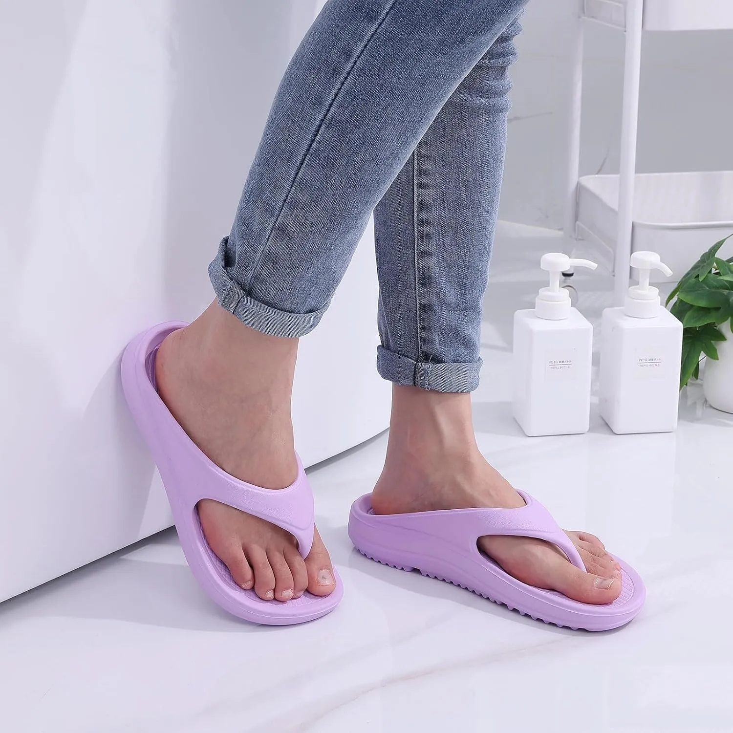 shevalues Orthopedic Sandals for Women Arch Support Recovery Flip Flops Pillow Soft Summer Beach Shoes