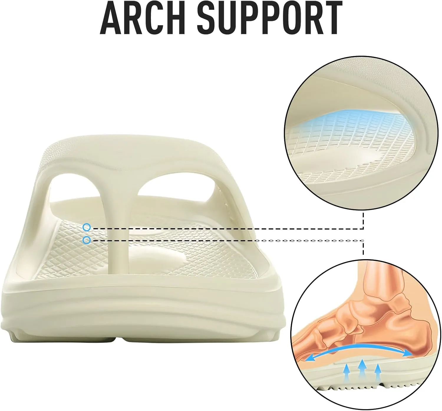 shevalues Orthopedic Sandals for Women Arch Support Recovery Flip Flops Pillow Soft Summer Beach Shoes