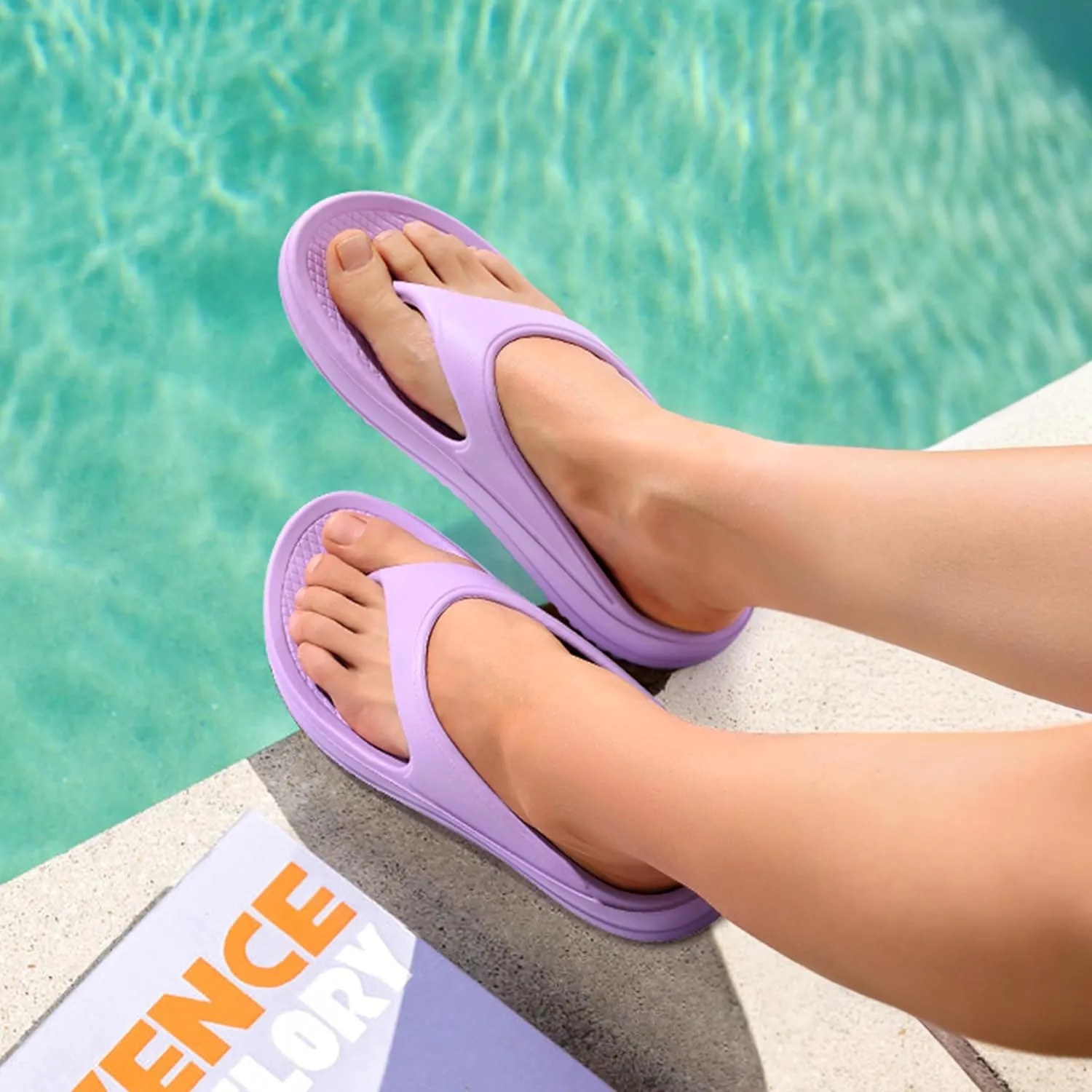 shevalues Orthopedic Sandals for Women Arch Support Recovery Flip Flops Pillow Soft Summer Beach Shoes