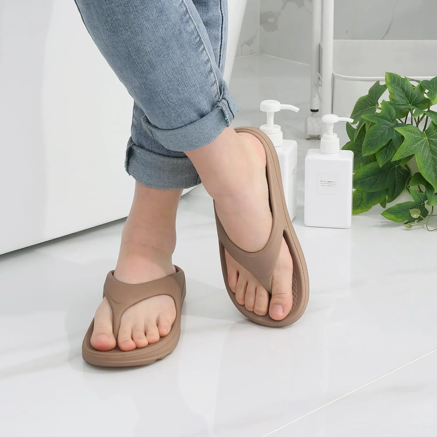 shevalues Orthopedic Sandals for Women Arch Support Recovery Flip Flops Pillow Soft Summer Beach Shoes