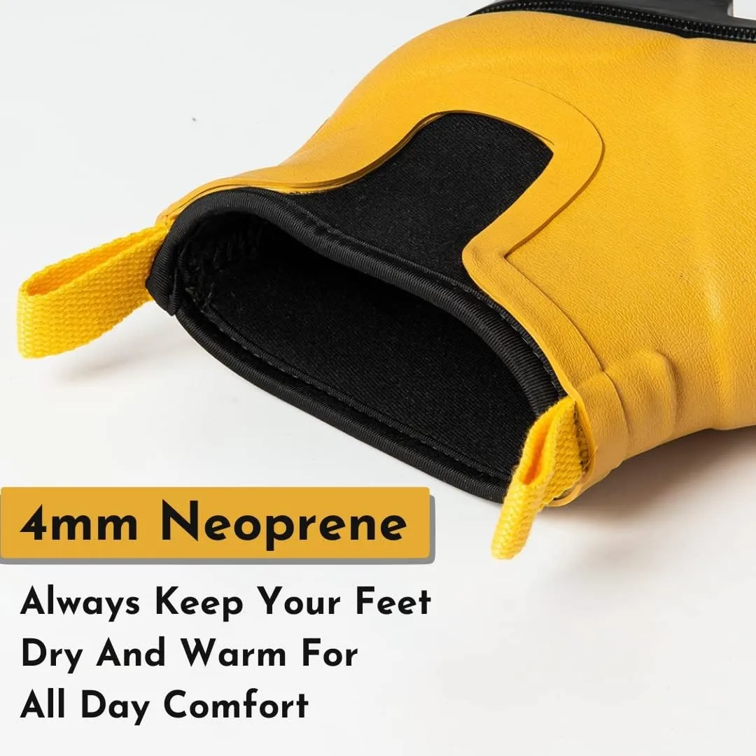 Short Rain Boots for Women, Waterproof Garden Shoes Chelsea Rainboots for Women, 4mm Neoprene Rain Boots, Work, Anti-slip Garden Shoes (Size 5-10)