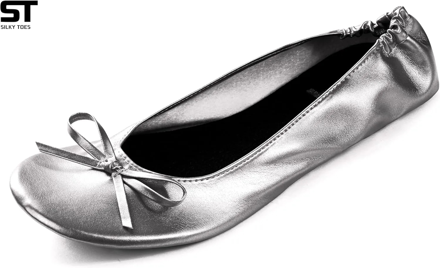 Silky Toes Foldable Flats for Women Purse Ballet Shoes Ballerina Slippers