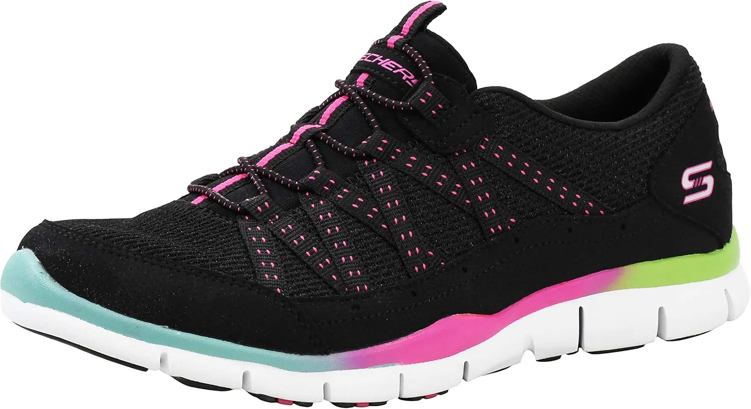 Skechers Women's Gratis Strolling Black/Multi Sneakers 6.5 M US