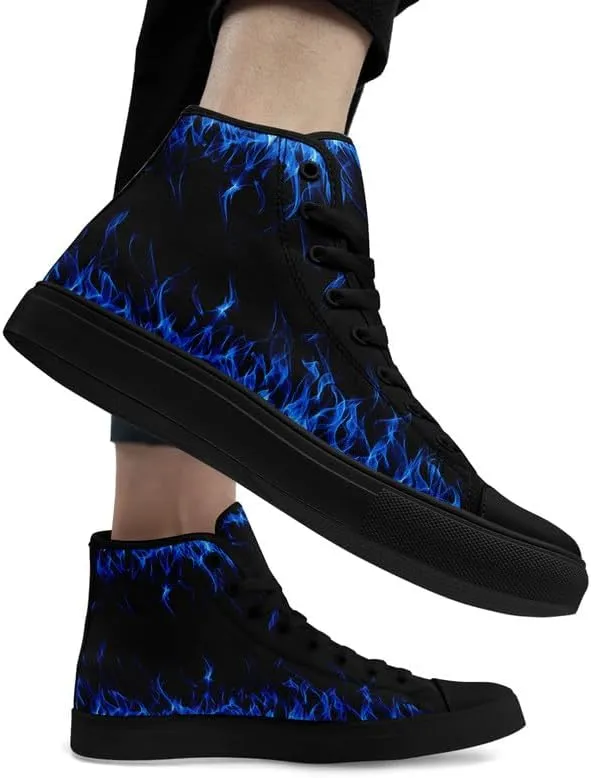 Skull High Tops Canvas Shoes for Men Women Classic Lace Up Gothic Fashion Sneaker Street Casual Canvas Sneakers