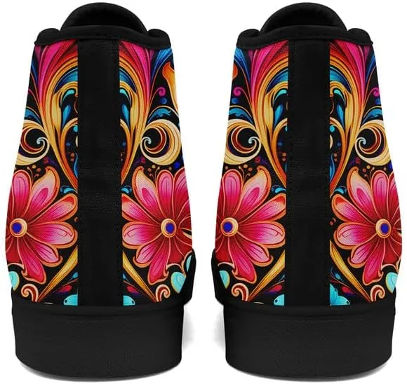 Skull High Tops Canvas Shoes for Men Women Classic Lace Up Gothic Fashion Sneaker Street Casual Canvas Sneakers