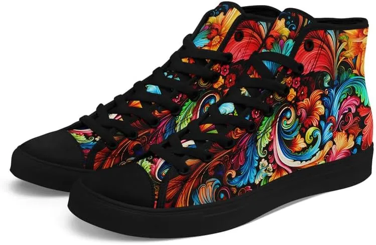 Skull High Tops Canvas Shoes for Men Women Classic Lace Up Gothic Fashion Sneaker Street Casual Canvas Sneakers