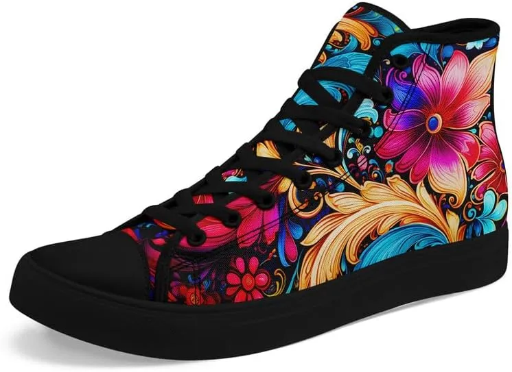 Skull High Tops Canvas Shoes for Men Women Classic Lace Up Gothic Fashion Sneaker Street Casual Canvas Sneakers