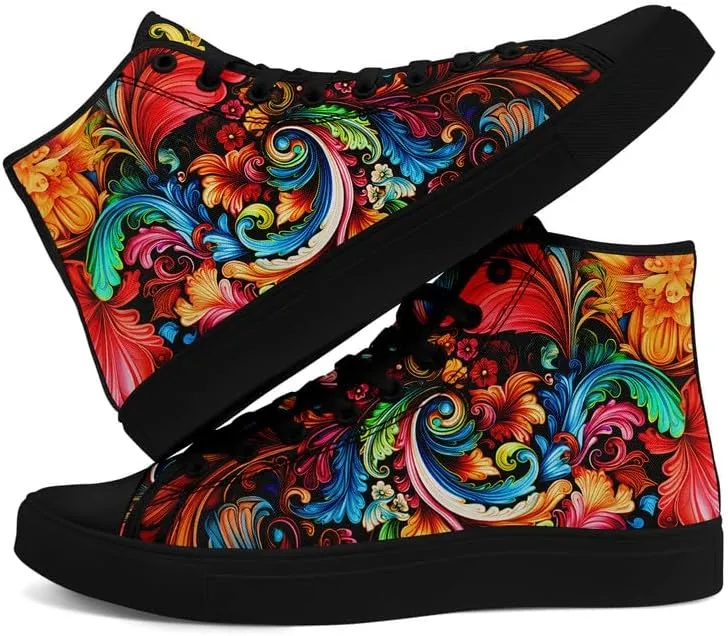 Skull High Tops Canvas Shoes for Men Women Classic Lace Up Gothic Fashion Sneaker Street Casual Canvas Sneakers