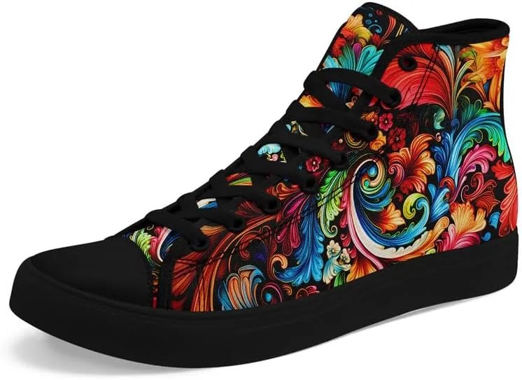 Skull High Tops Canvas Shoes for Men Women Classic Lace Up Gothic Fashion Sneaker Street Casual Canvas Sneakers