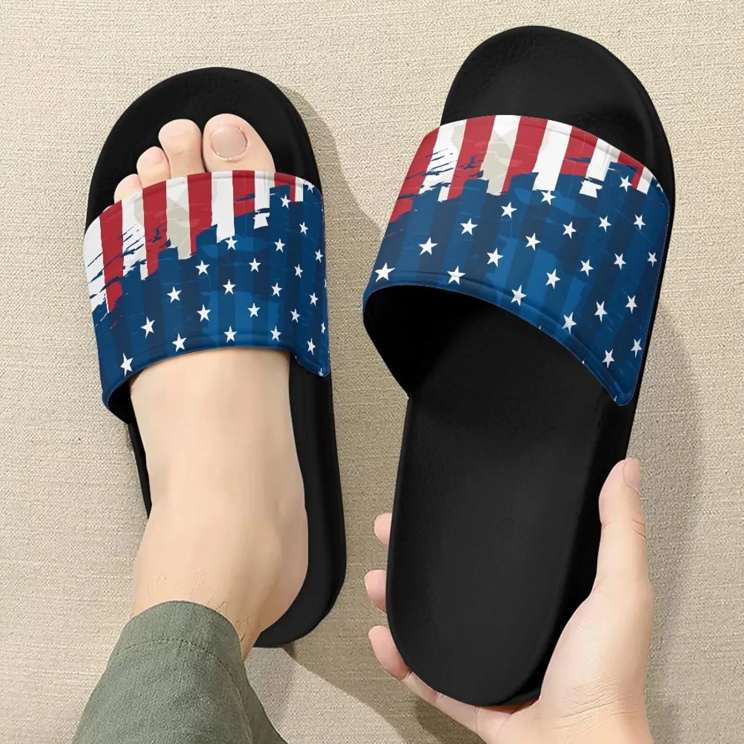 Slippers for Women and Men, Pillow House Slippers Shower Shoes Indoor Slides Bathroom Sandals