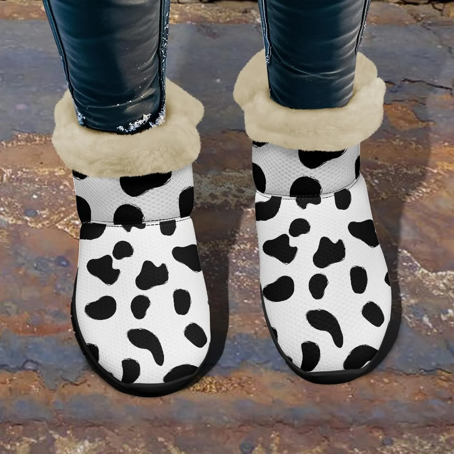 Snow Boots for Women -Fashion Winter Warm Snow Boots Anti-Slip outdoor Furry bootie for men women