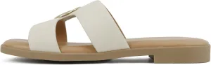 Soda “Flash” ~ Women Square Toe Ornamented H-Band Slip-On Sandals