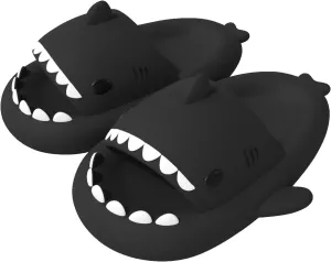 Soofylia Shark Slides - Adult Women Men Unisex Shark Slide Beach Sandals - Cloud Pillow House Slipper Non-Slip Spa Shower Shoes