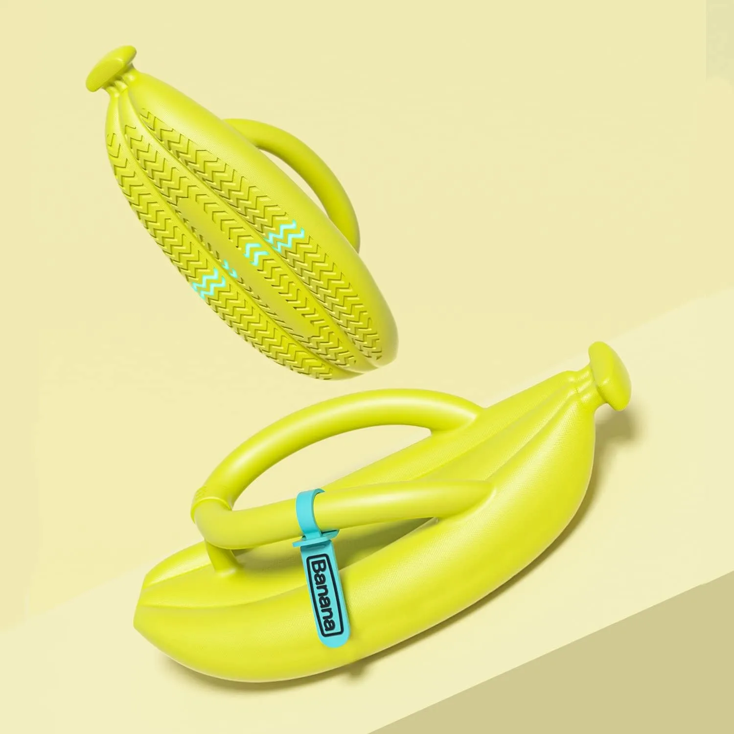 Unisex Banana Flip Flops for Women Men Cloud Slides Sandals Pillow Non Slip Slippers Bathroom Shower Slippers Shoes