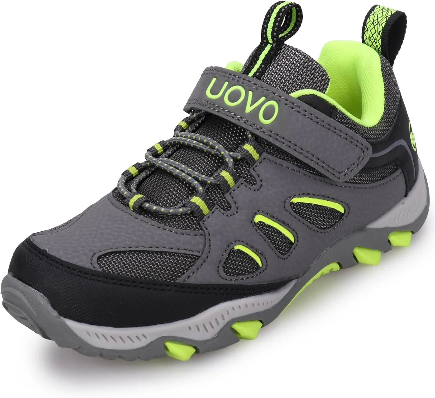 UOVO Boys Shoes Water Resistant Hiking Boots Kids Outdoor Walking Shoes Non Slip Ankle Athletic Sneaker Anti Collision Size 9.5 Toddler to 4.5 Big Kids
