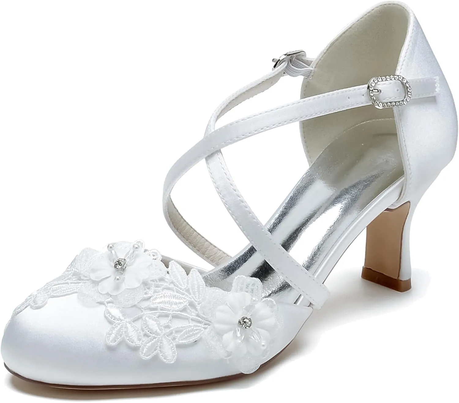Vintage Wedding Sandals Embroidery Lace Pumps