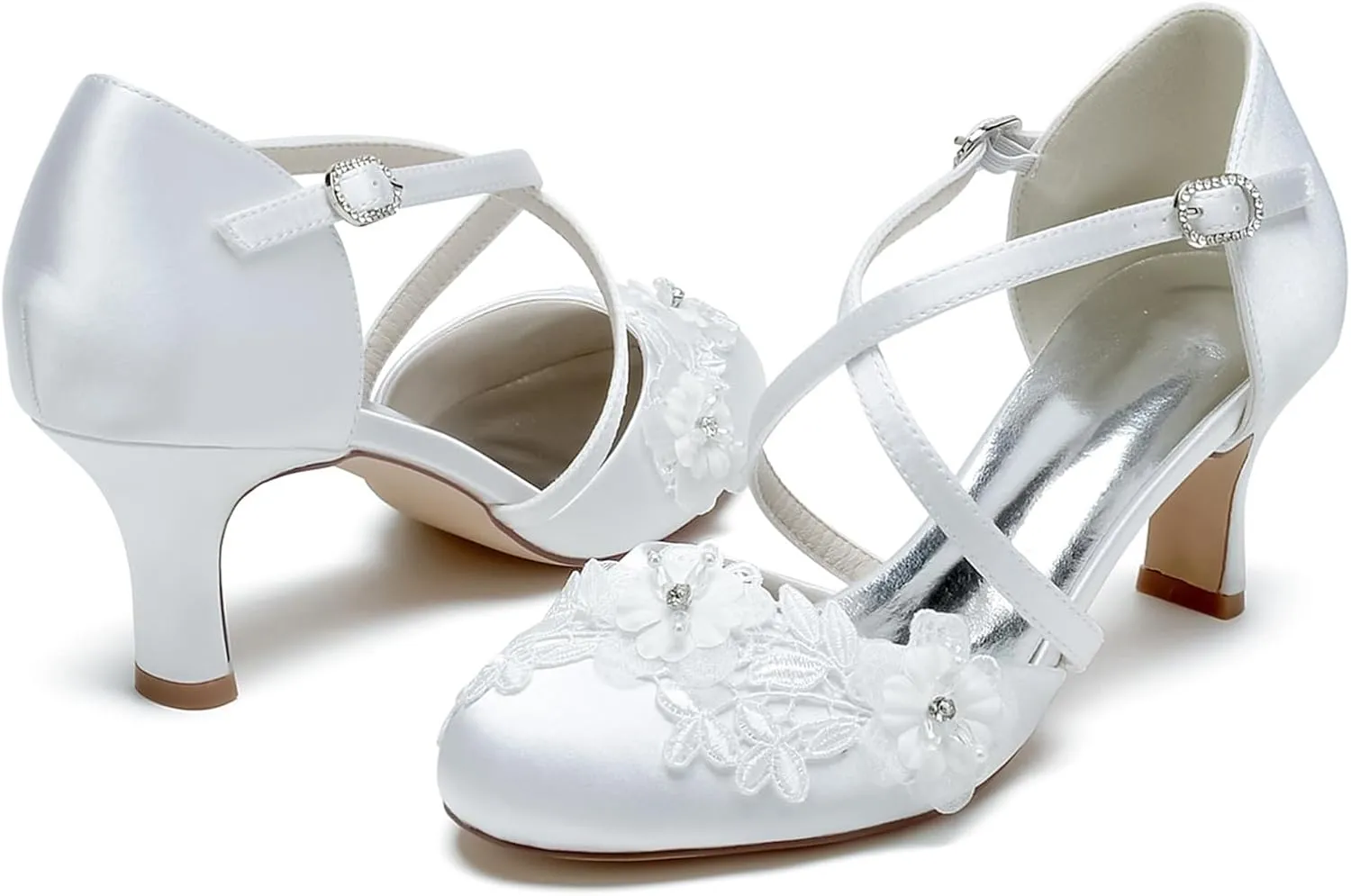 Vintage Wedding Sandals Embroidery Lace Pumps