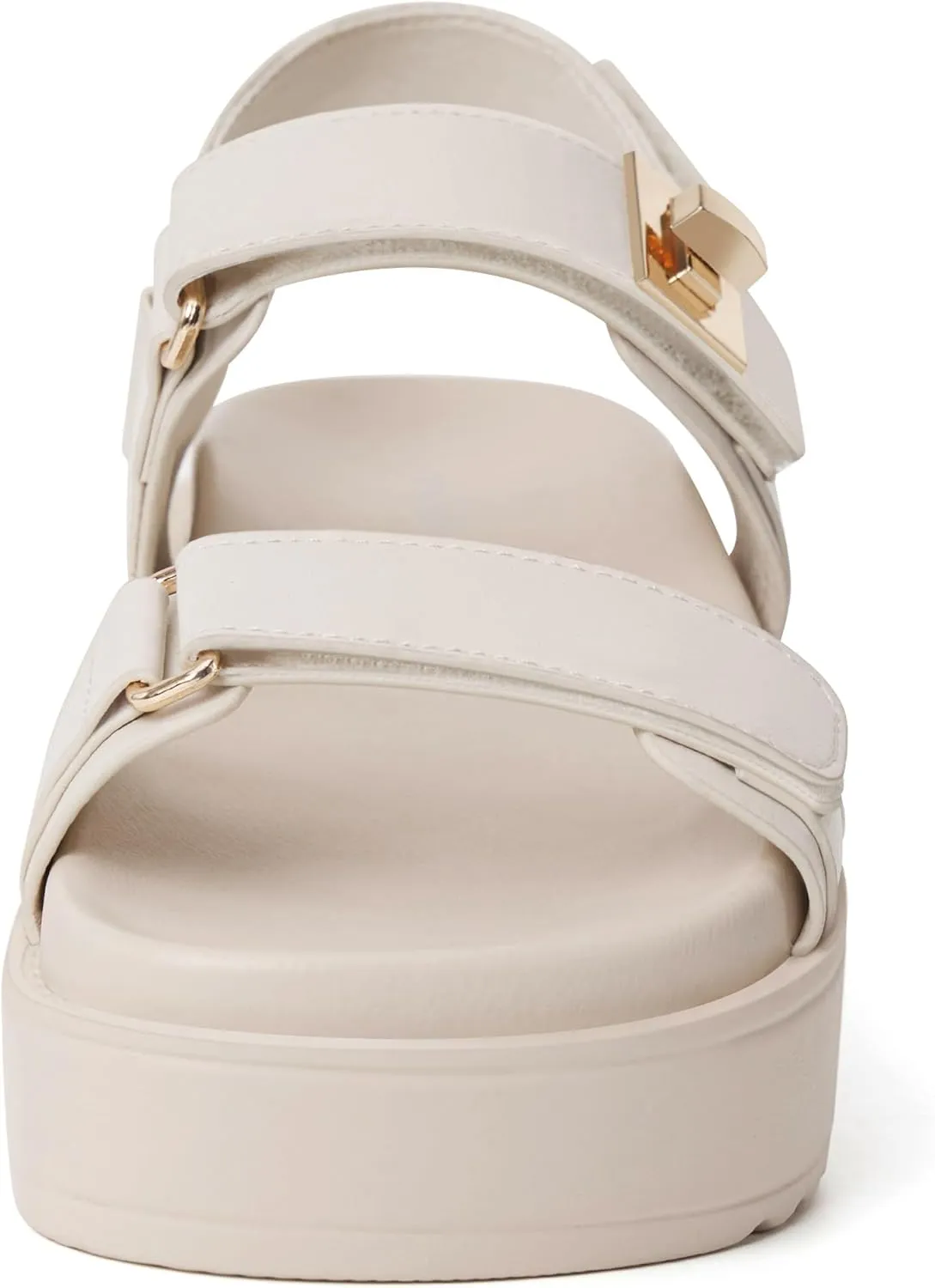 vodvob Women’s Flat Sandals with Soft Cushioned Footbed Open Toe Slides Adjustable Slip On Slippers for Summer