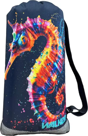 Walker Beach Mesh Net Travel Boat Bag for Snorkeling, Dive, and Swim Gear – USA Made (Seahorse)